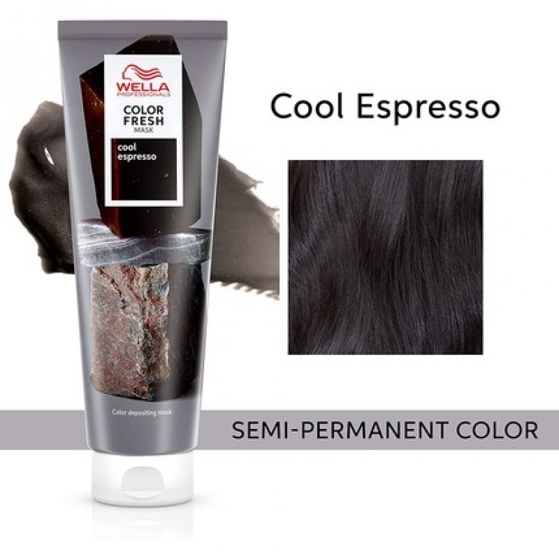 Wella Professionals Color Fresh Mask Temporary Treatment Semi-Permanent Hair Dye Cool Espresso 150ml