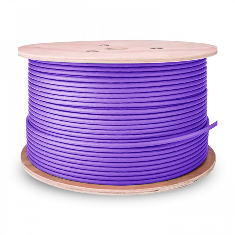 AISENS RJ45 LSZH Cat.6 UTP Rigid Network Cable AWG23 CCA (Alloy), Violet, 500M
