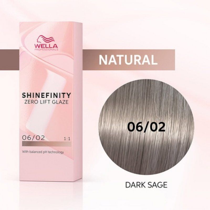 Wella Shinefinity Dark Sage 06/02 Natural Dark Blonde Matt Demi-Permanent Hair Color 60ml