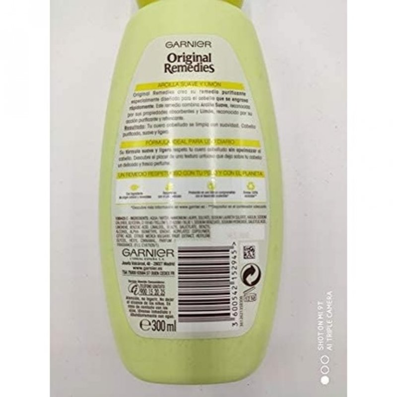 Garnier Original Remedies Shampoo with Soft Clay and Lemon for Oily Hair 300ml
