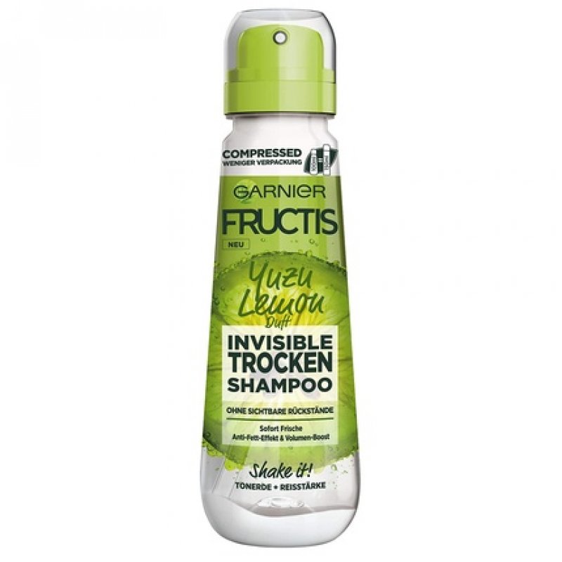 Garnier Fructis Invisible Dry Shampoo with Volume Boost for Flat, Greasy Hair 100ml Yuzu Lemon Scent