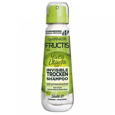 Garnier Fructis Invisible Dry Shampoo with Volume Boost for Flat, Greasy Hair 100ml Yuzu Lemon Scent