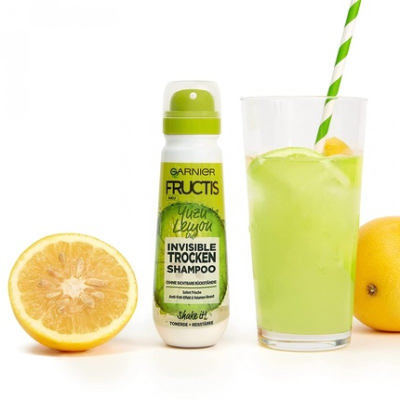Garnier Fructis Invisible Dry Shampoo with Volume Boost for Flat, Greasy Hair 100ml Yuzu Lemon Scent