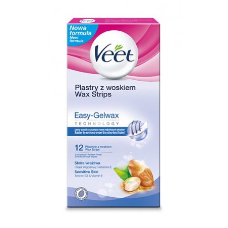 Veet Cold Wax Strips Easy-Gelwax Technology for Legs & Body
