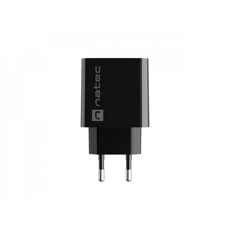 CARGADOR NATEC RIBERA 20W 1XUSB-A 1XUSB-C PD3.0 QC3.0 NEGRO