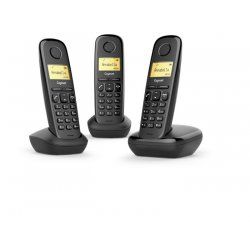 Gigaset A170 Trio Analog/DECT telephone Caller ID Black