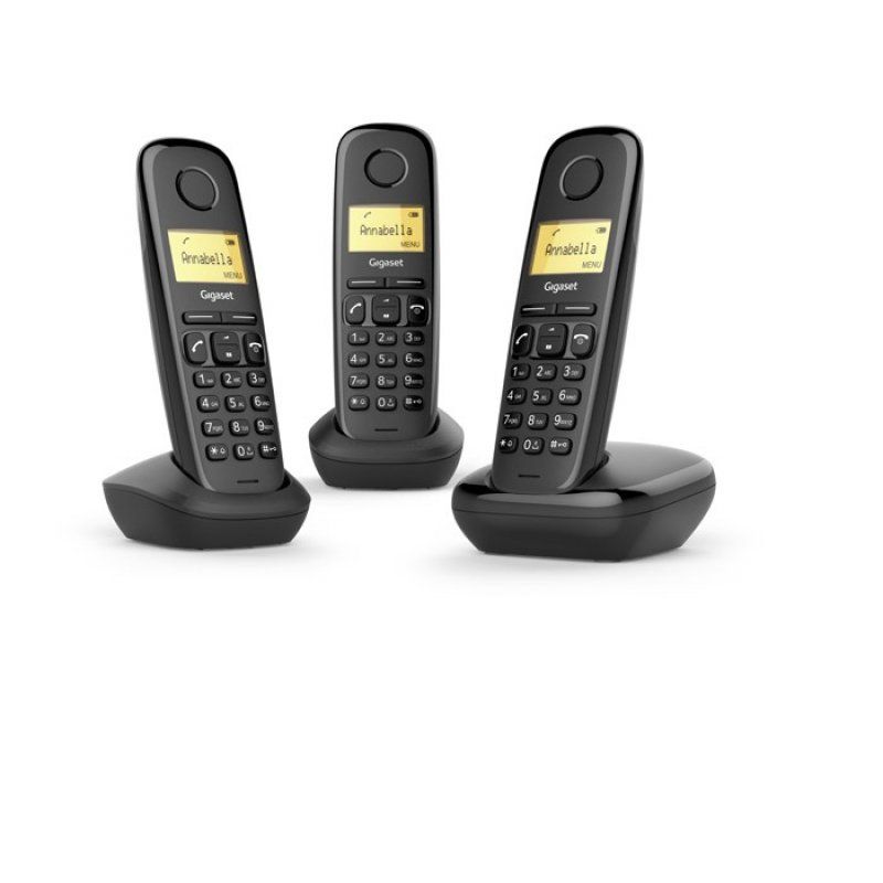 Gigaset A170 Trio Téléphone analog/dect Identification de l'appelant Noir