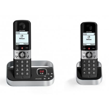 Alcatel F890 Voice Duo zwart DECT telephone Caller ID Black, Silver