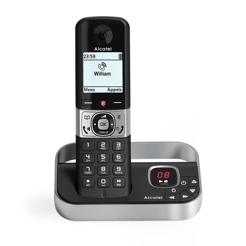 Alcatel F890 Voice Duo zwart DECT telephone Caller ID Black, Silver