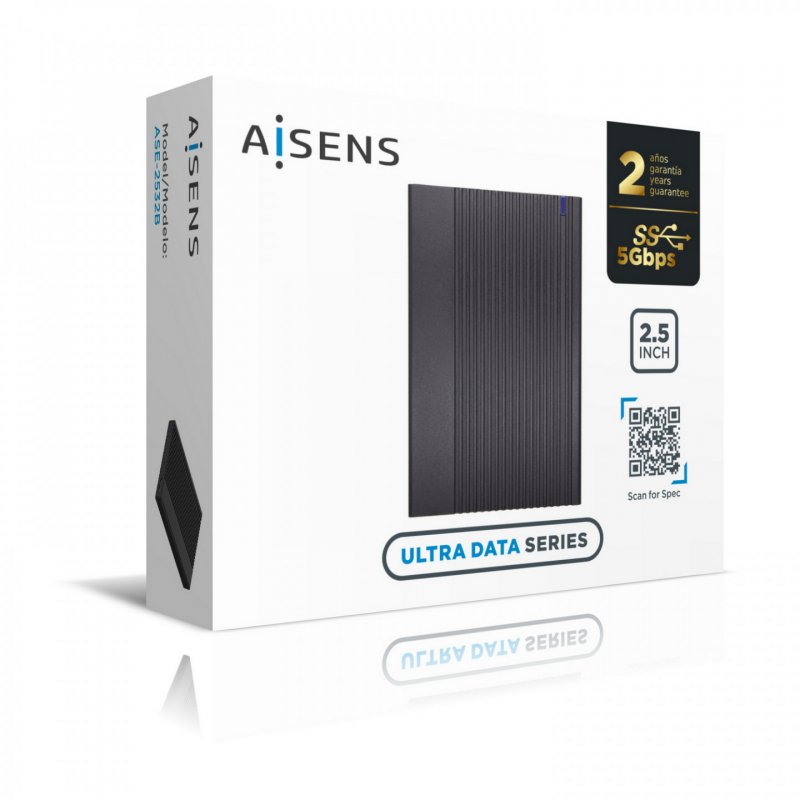 AISENS ASE-2532B storage drive enclosure SSD enclosure Black 2.5"