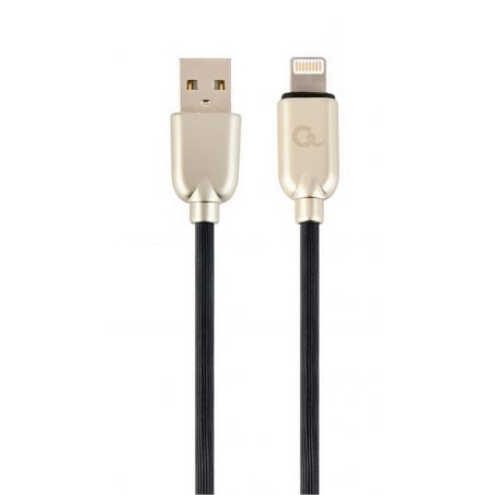 CABLE DE DATOS Y CARGA GEMBIRD 8 PINES DE CAUCHO PREMIUM, 2M, NEGRO