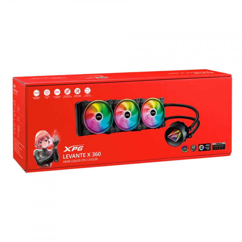 XPG LEVANTE X 360 Processeur Refroidisseur de liquide tout-en-un 12 cm Noir