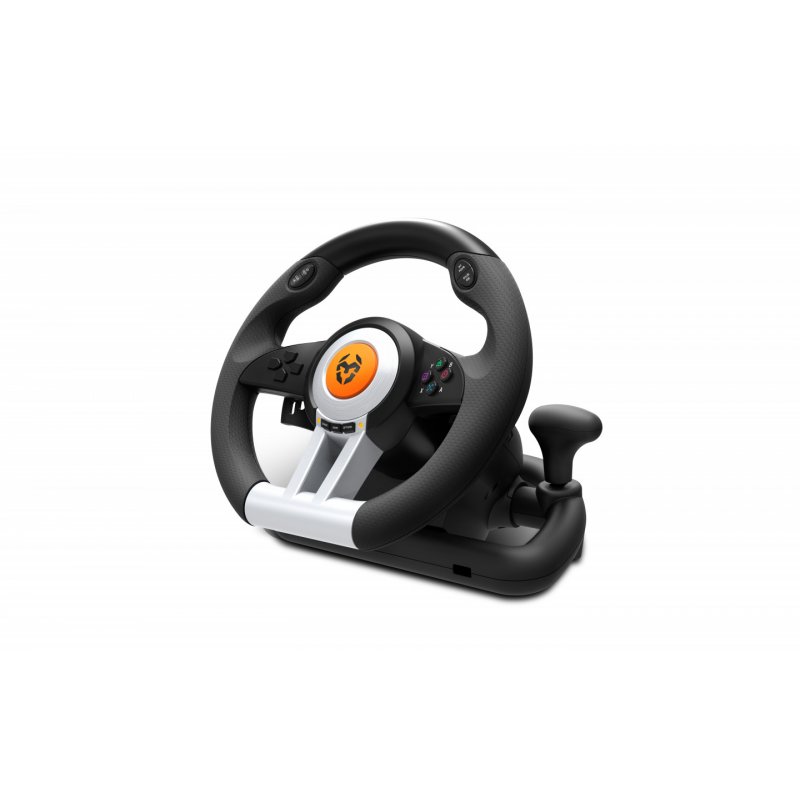 Krom K-Wheel Noir USB Volant pédales Analogique/Numérique PlayStation 4, Playstation, Playstation 3, Xbox One