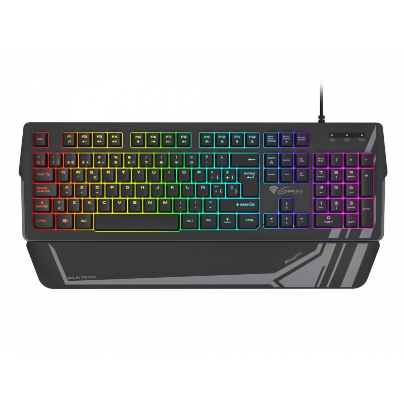 GENESIS Rhod 350 RGB clavier USB QWERTY Espagnole Noir