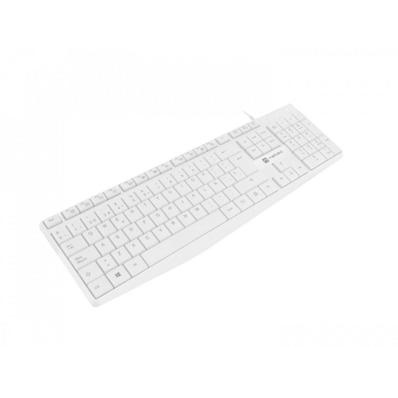 NATEC NKL-1949 keyboard USB QWERTY Spanish White