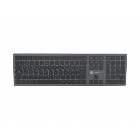 TECLADO WIRELESS NATEC DOLPHIN SLIM SWITCH X-SCISSOR BT5.0 BT3.0 2.4GHz ALUMINIO