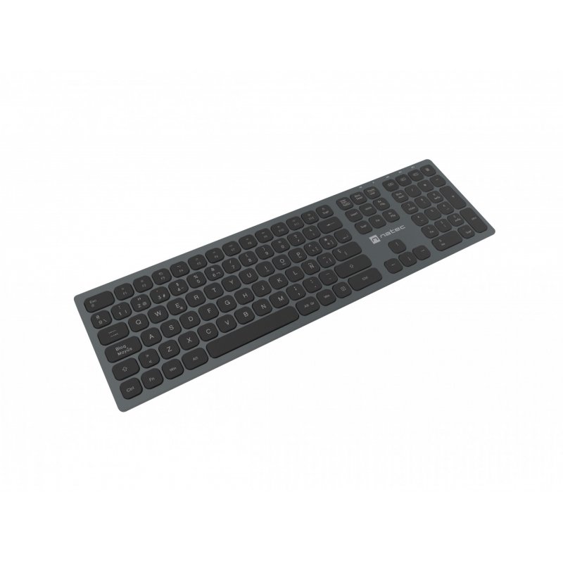 TECLADO WIRELESS NATEC DOLPHIN SLIM SWITCH X-SCISSOR BT5.0 BT3.0 2.4GHz ALUMINIO
