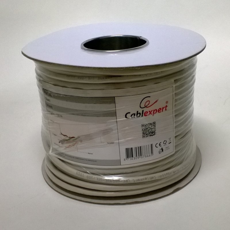 Gembird CAT6 UTP 100m câble de réseau Gris U/UTP (UTP)
