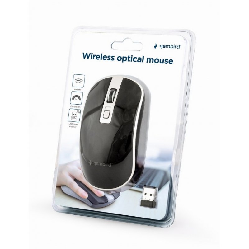 Gembird MUSW-4B-06-BS souris Ambidextre RF sans fil Optique 1600 DPI