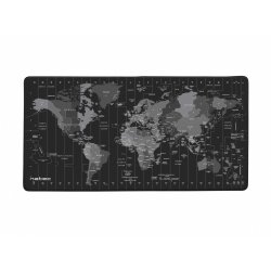 NATEC Time Zone Map Maxi Black, Grey