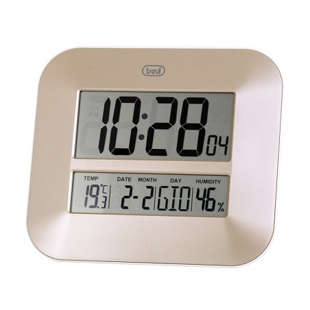 RELOJ DE PARED DIGITAL CON PANTALLA GRANDE 27 CM TREVI OM 3520 D BRONCE