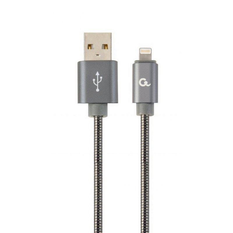 Cablexpert CC-USB2S-AMLM-1M-BG lightning cable 8 m Grey