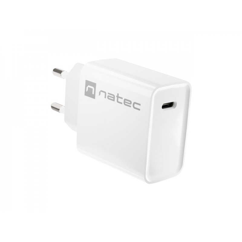 CARGADOR NATEC RIBERA 20W 1XUSB-C PD3.0 QC3.0 BLANCO
