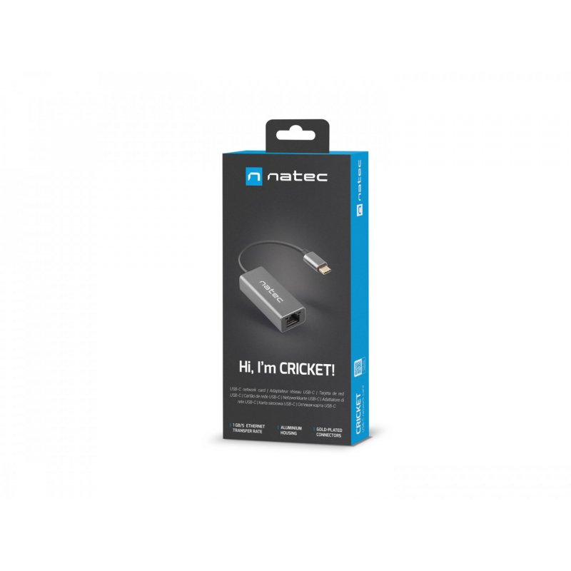 NATEC Cricket USB 3.2 Gen 1 (3.1 Gen 1) Type-C Gris
