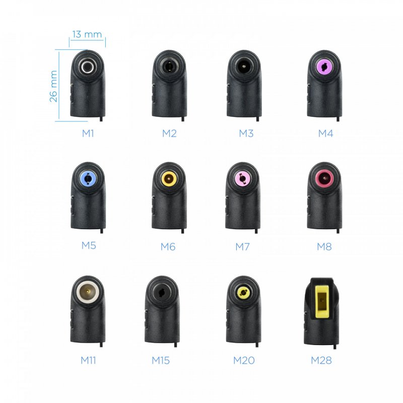 CARGADOR AUTOMATICO UNIVERSAL TOOQ TQLC-90BS02AT 90W 2XUSB 12 CONECTORES