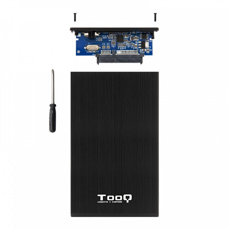 CAJA EXTERNA TOOQ TQE-2527B 2,5" 9,5 MM SATA USB 3.0 NEGRA