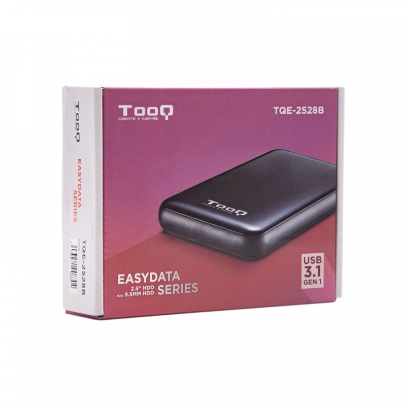 TooQ TQE-2528B storage drive enclosure SSD enclosure Black 2.5"
