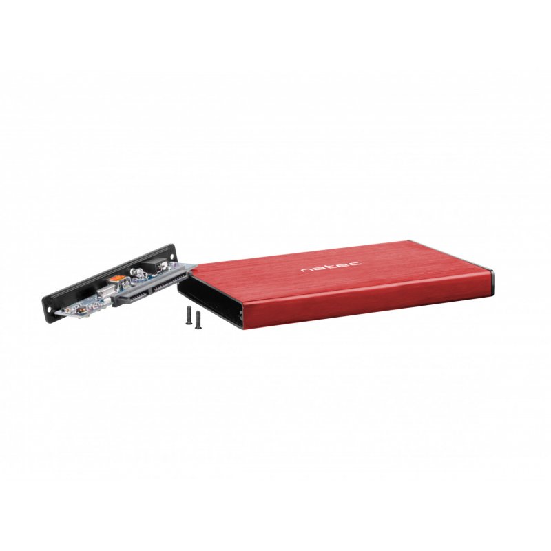 NATEC Rhino GO Boîtier disque dur/SSD Rouge 2.5"