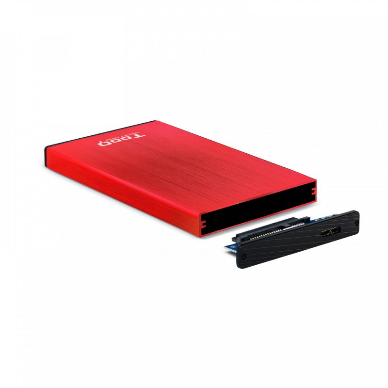 TooQ TQE-2527R storage drive enclosure HDD enclosure Black, Red 2.5"