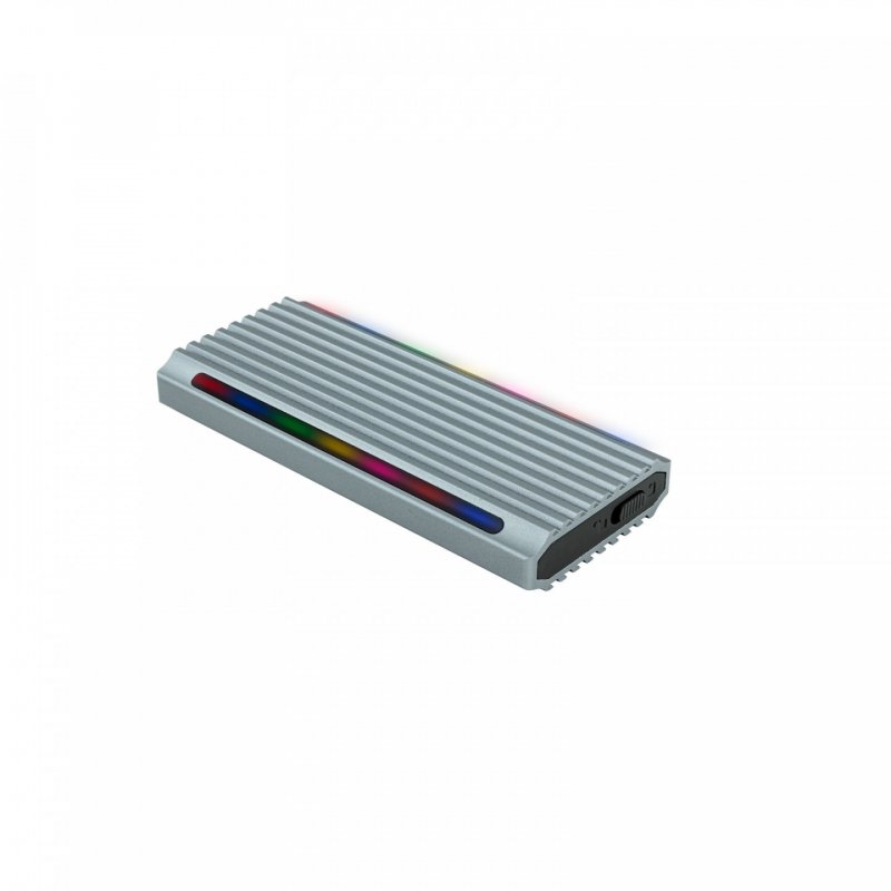 CAJA EXTERNA TOOQ TQE-2221G NGFF/NVMe "SHINOBI" USB-A RGB GRIS