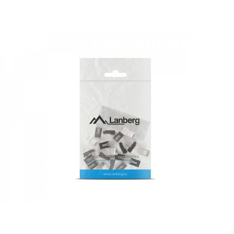 Lanberg PLS-6020 connecteur de fils RJ-45 Acier inoxydable, Transparent