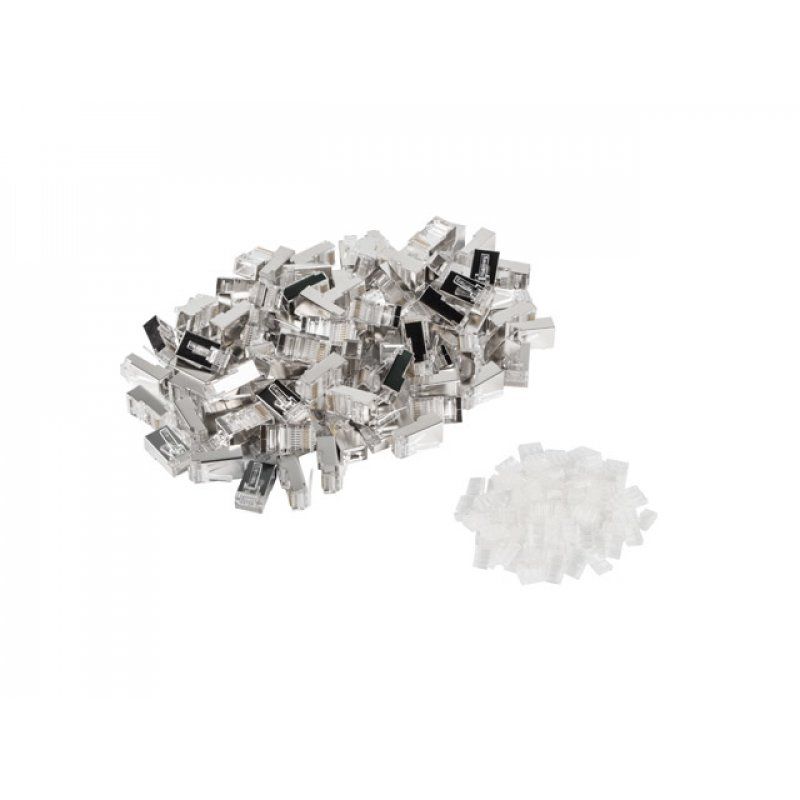 Lanberg PLS-6000 connecteur de fils RJ-45 Acier inoxydable, Transparent