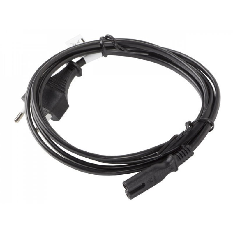 Lanberg CA-C7CA-11CC-0030-BK power cable Black 3 m CEE7/16 C7 coupler