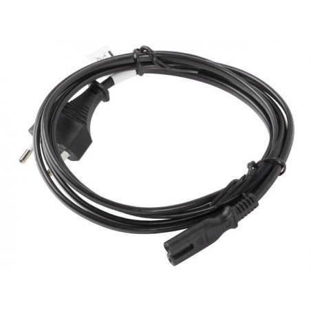 Lanberg CA-C7CA-11CC-0030-BK power cable Black 3 m CEE7/16 C7 coupler
