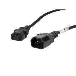 Lanberg CA-C13E-11CC-0018-BK power cable Black 1.8 m C13 coupler C14 coupler