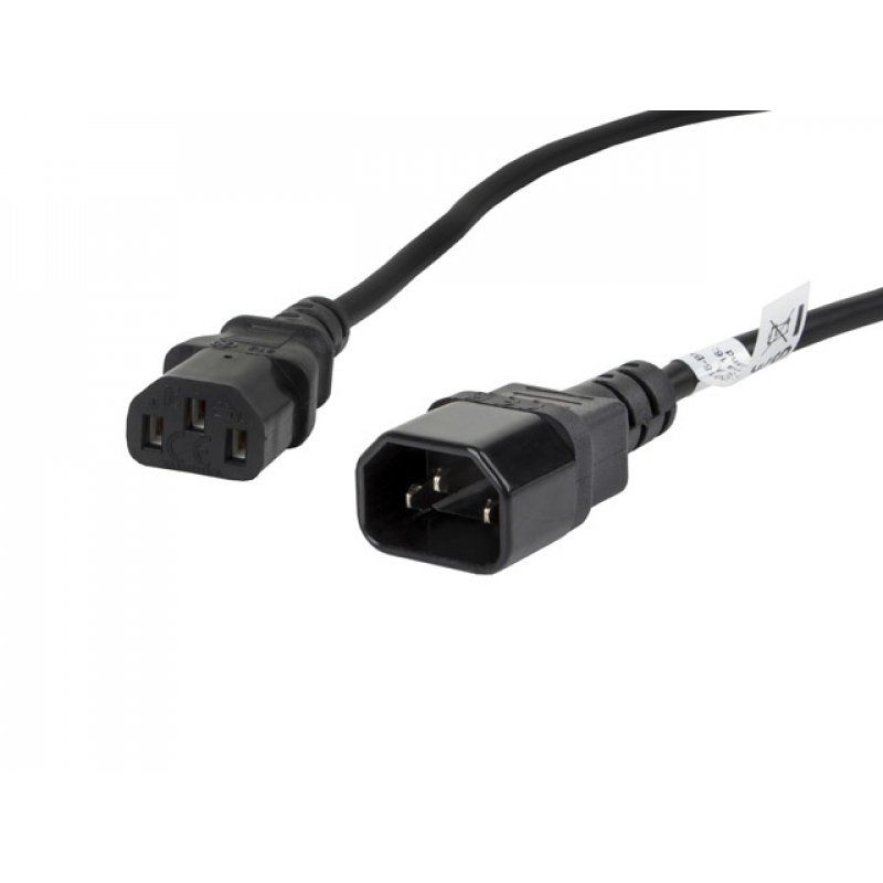 Lanberg CA-C13E-11CC-0018-BK power cable Black 1.8 m C13 coupler C14 coupler