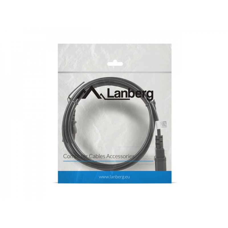 CABLE ALARGADOR LANBERG ALIMENTACION CPU IEC320 C13 H/IEC320 C14 M VDE 1.8M