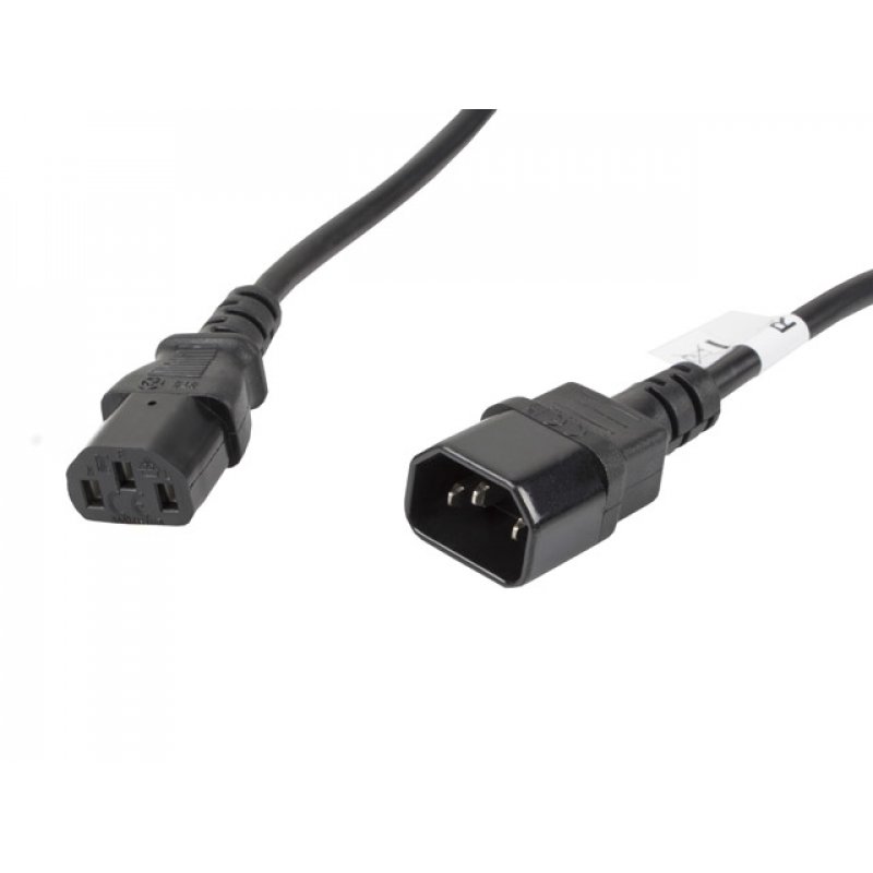 Lanberg CA-C13E-11CC-0050-BK power cable Black 5 m C13 coupler C14 coupler