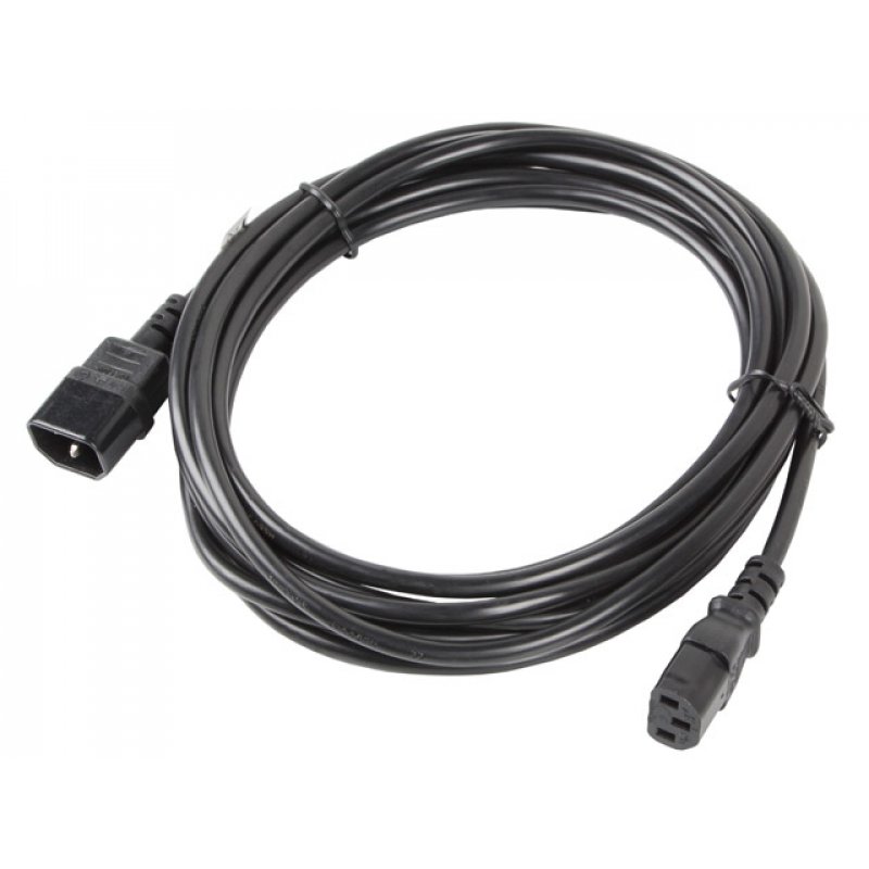 Lanberg CA-C13E-11CC-0050-BK power cable Black 5 m C13 coupler C14 coupler