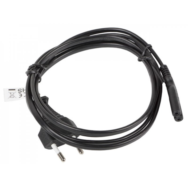 CABLE DE ALIMENTACION LANBERG OCHO CEE 7/16 A IEC320 C7 1.8M