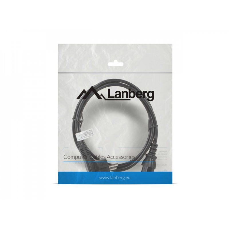 Lanberg CA-C13C-10CC-0018-BK power cable Black 1.8 m C13 coupler CEE7/7