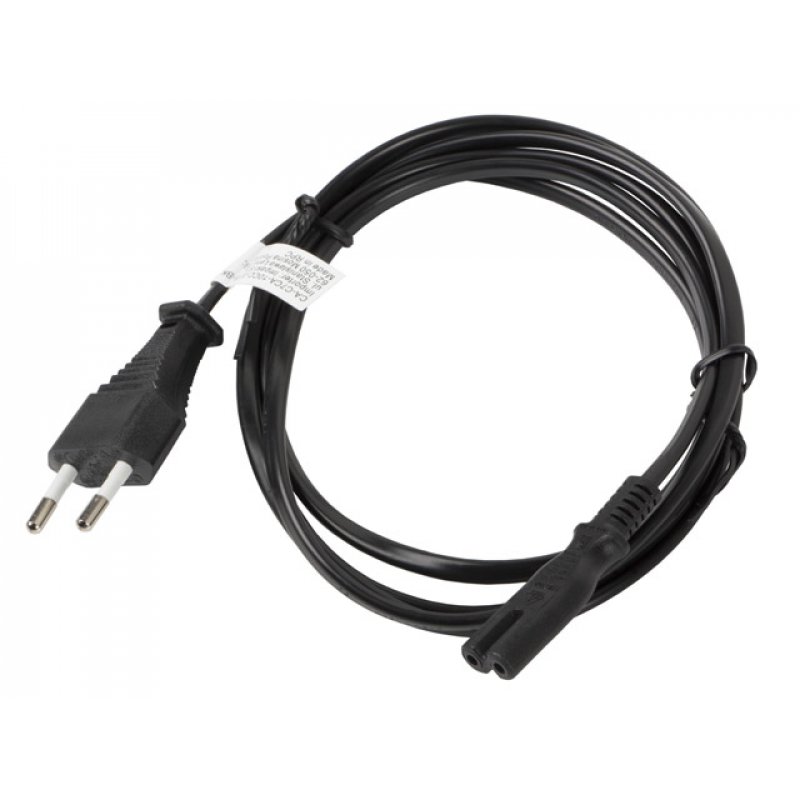 CABLE LANBERG DE ALIMENTACION OCHO CEE 7/16 A IEC320 C7 EURO (RADIO) NEGRO 1.8 M