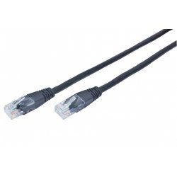 Gembird Patch Cord Cat.5e UTP 0.25m networking cable Black Cat5e U/UTP (UTP)