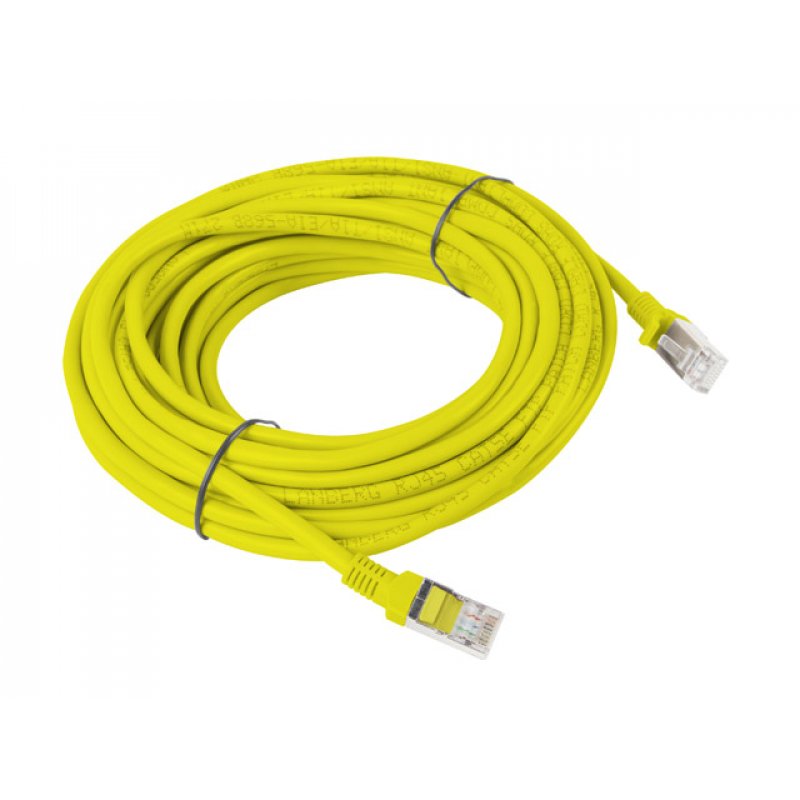 Lanberg PCU6-10CC-1000-Y câble de réseau Jaune 10 m Cat6 U/UTP (UTP)