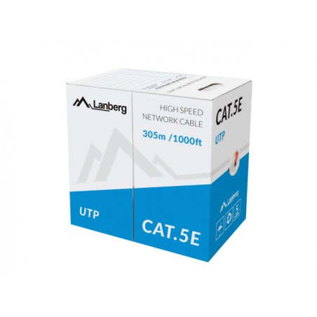 Lanberg LCU5-10CC-0305-R câble de réseau Rouge 305 m Cat5e U/UTP (UTP)