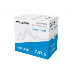 Lanberg LCS6-11CU-0305-S networking cable Grey 305 m Cat6 SF/UTP (S-FTP)